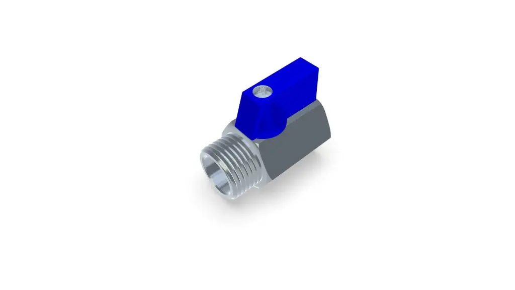 Mini ball valve thread 1/2" (female-male thread) stainless steel