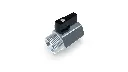 Mini ball valve thread 3/4" (female-male thread) brass chrome plated