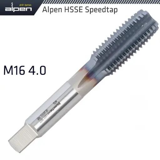 [461763500100] "HSSE-PM105 SPEEDTAP 4.0 G 1/4"", 53HRC, works staard, C, 6HX, straight fluted, TICN